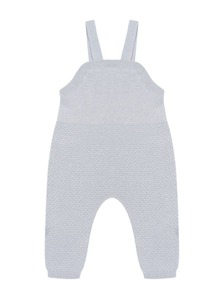 Gestrickte Trägerhose - Hellblau