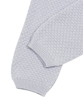 Gestrickte Trägerhose - Hellblau