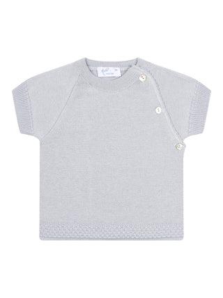 Wickelpulli mit kurzen Ärmeln - Hellblau