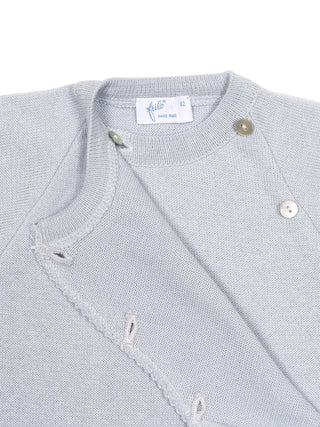 Wickelpulli mit kurzen Ärmeln - Hellblau