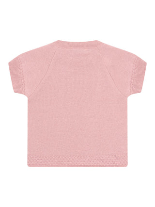Wickelpulli mit kurzen Ärmeln - Altrosa