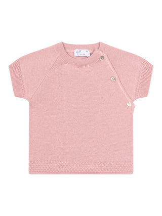 Wickelpulli mit kurzen Ärmeln - Altrosa