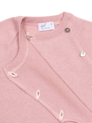 Wickelpulli mit kurzen Ärmeln - Altrosa