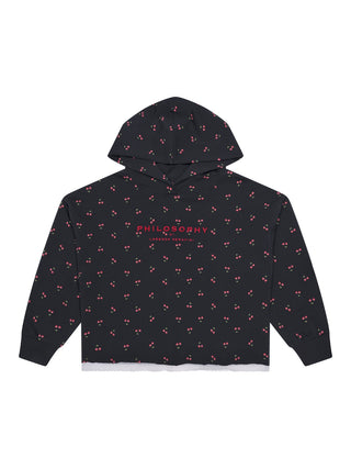 Sweatshirt mit Kirsch-Motiv - Schwarz