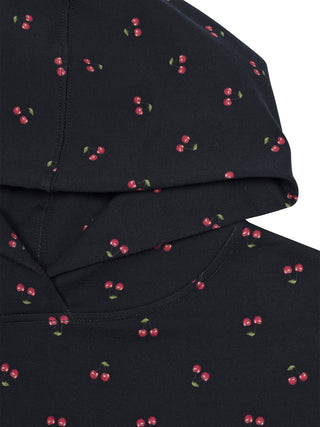 Sweatshirt mit Kirsch-Motiv - Schwarz