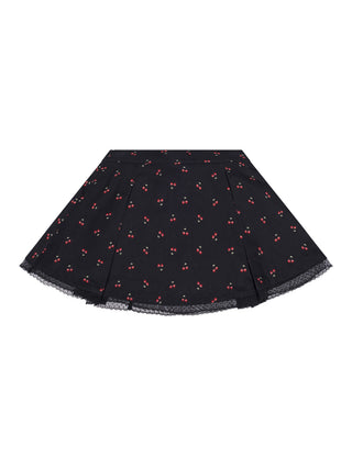 Rock mit Kirsch-Motiv - Schwarz