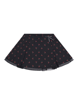 Rock mit Kirsch-Motiv - Schwarz