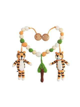 Gehäkelte Kinderwagenkette Tiger Toni