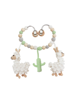 Gehäkelte Kinderwagenkette Lama Luke