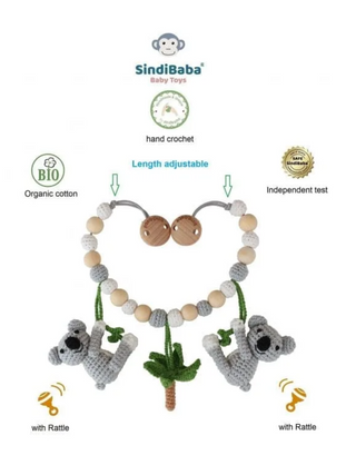 Gehäkelte Kinderwagenkette Koala Coco