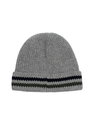 Strickmütze aus Wolle mit Logo - Grau