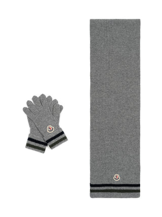 Schal und Handschuhe im Set - Grau