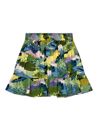 Bedruckter Viskoserock - Arty Landschaft