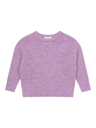 Strickpullover East mit Alpakawolle - Violett