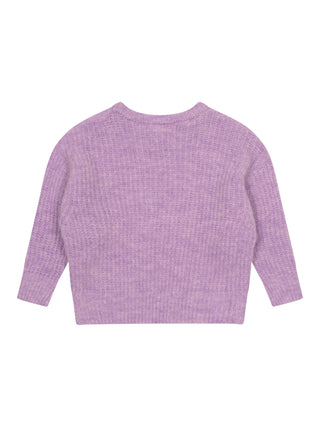 Strickpullover East mit Alpakawolle - Violett
