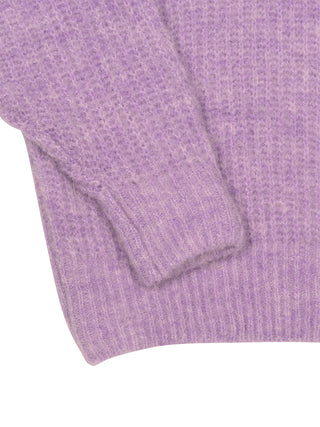 Strickpullover East mit Alpakawolle - Violett