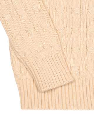 Pullover im Zopfstrick-Design - Creme