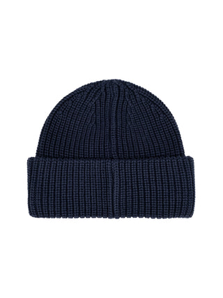 Strickmütze aus Baumwolle mit Logo - Navy