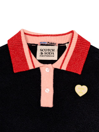 Sportlicher Logo Pullover - Navy