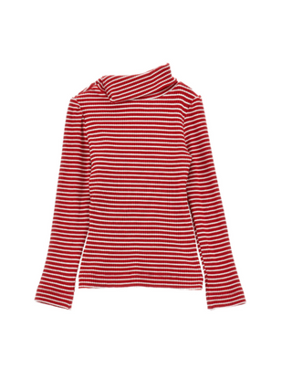 Gestreifter Rollkragenpullover