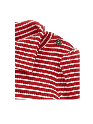 Gestreifter Rollkragenpullover