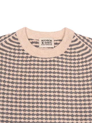 Regular Chenille Pullover - Grau Melange