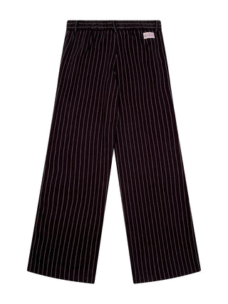 Weite Nadelstreifenhose - Anthrazit