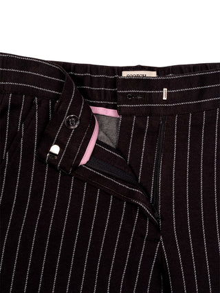 Weite Nadelstreifenhose - Anthrazit