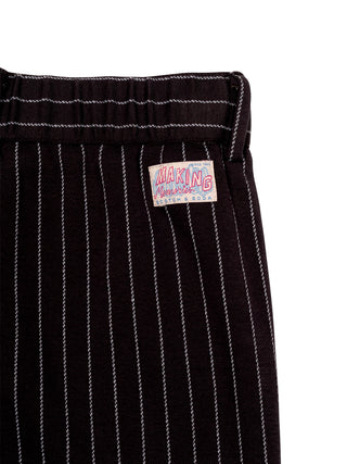 Weite Nadelstreifenhose - Anthrazit