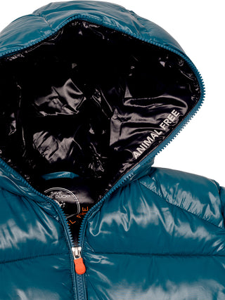 Artie Pufferjacke mit Kapuze - Petrol