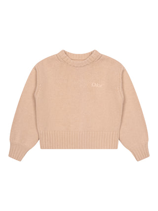 Strickpullover aus Wolle und Kaschmir - Beige