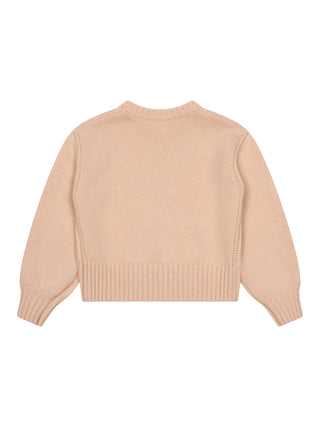 Strickpullover aus Wolle und Kaschmir - Beige