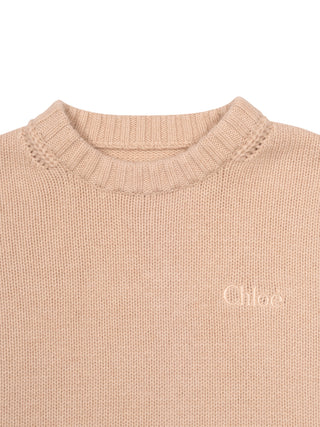 Strickpullover aus Wolle und Kaschmir - Beige