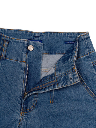 The Wave Wide Denim-Jeans - Blau