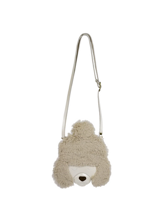 Britta Exklusive Geldbörse Pudel - Off White Metallic Leder