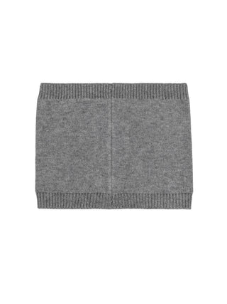 Schlauchschal aus Strick mit Logo-Aufnäher und Twist-Struktur - Grau