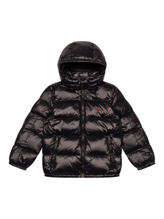Glänzende Daunenjacke - Schwarz