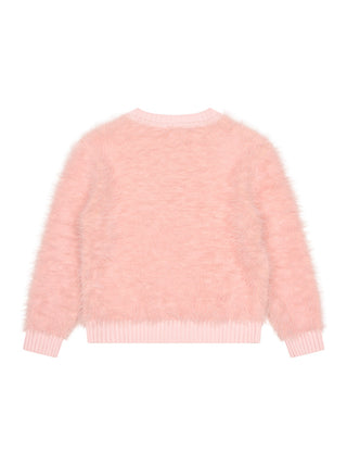 Carla Strickpullover aus Fellstrick - Hellrosa