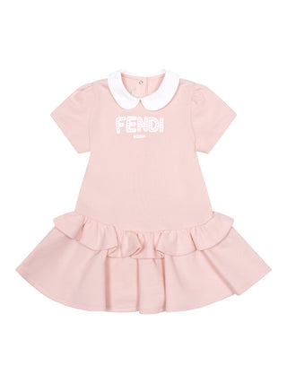 Kleid mit Rüschen - Rosa