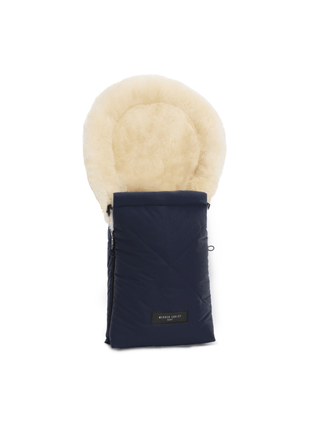 Oslo Lammfell-Fußsack Navy