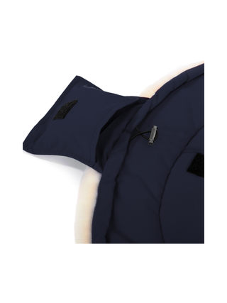 Oslo Lammfell-Fußsack Navy