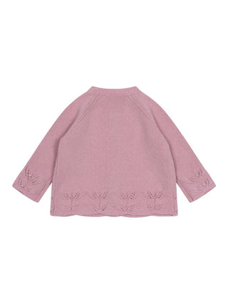 Strickcardigan mit Verzierungen - Altrosa