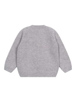 Strickjacke aus Merinowolle - Grau