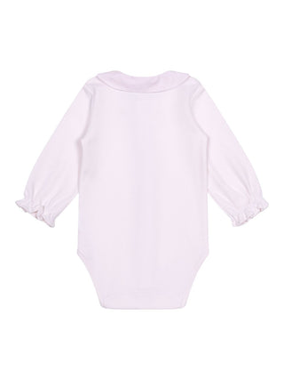Body mit floralen-Stickereien - Rosa
