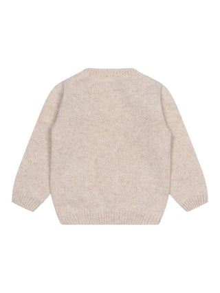 Strickpullover aus Merinowolle - Beige meliert