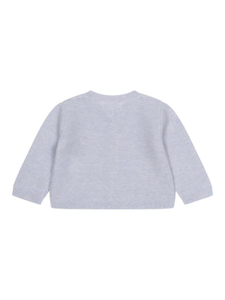 Strickjacke aus Wolle und Kaschmir - Blau