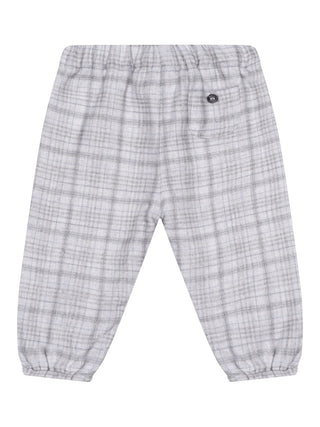 Hose aus kariertem Flanell - Grau