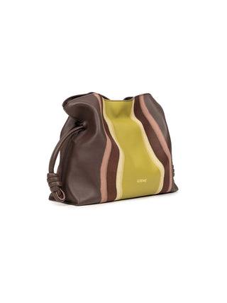 Mittelgroße Flamenco Clutch aus Nappa-Kalbsleder