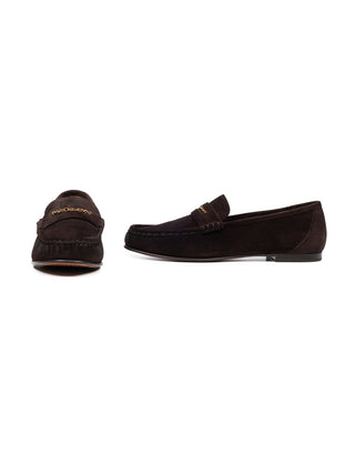 Loafer in Dunkelbraun mit Gold-Detail