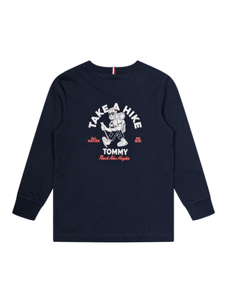 Langarm-T-Shirt mit „Take A Hike“-Print - Navy